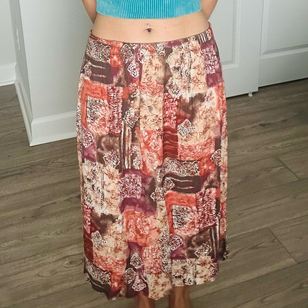 Bohemian Patchwork Maxi Skirt - Multicolor